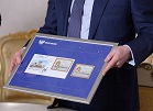 Церемония гашения почтовой марки к 300-летию РАН